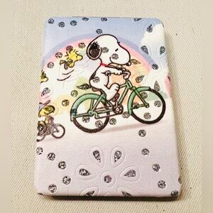 Rectangular Faux Leather Compact Mirror – Beagle & Rainbow Design